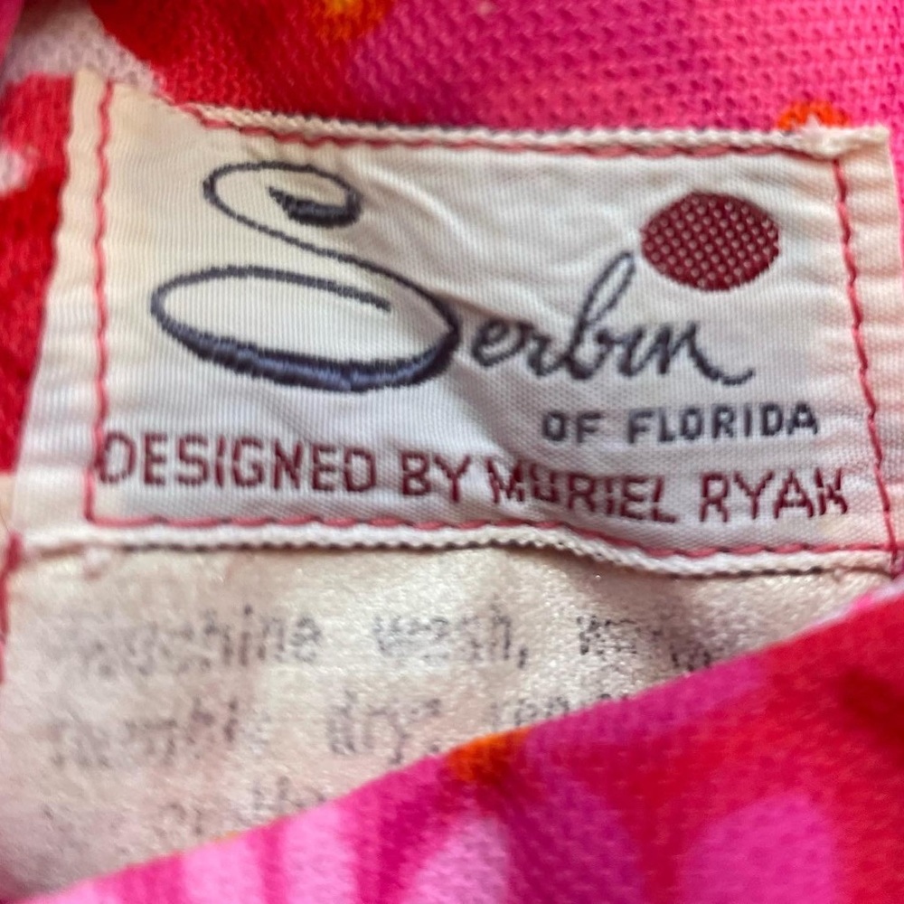 1970s Dress | Vintage Serbin of Florida Hot Pink Maxi Dress  | 70s - Picture 2 of 6